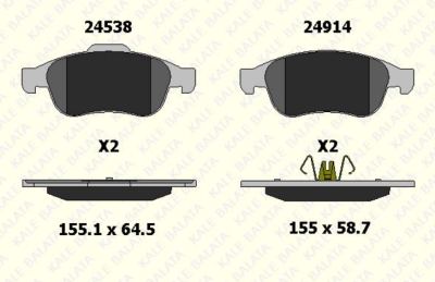 KALE 2491418005 | Renault Megane 3 2010-2015 Ön Fren Balata Takımı